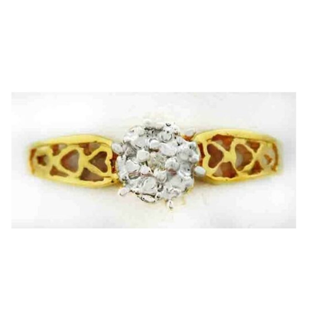 Genuine Diamond Engagement Ring 10k Gold